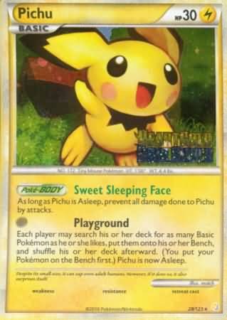 Pokemon Pre-Release Holo Rare Promo Card - Pichu 28/123