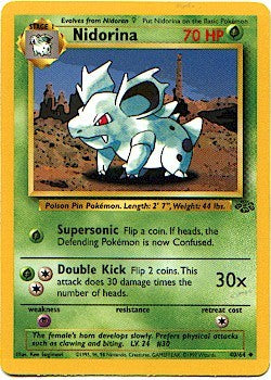 Pokemon Jungle Uncommon Card - Nidorina 40/64