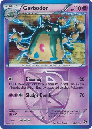 Garbodor 66/135 - Pokemon Plasma Storm Holo Rare Card