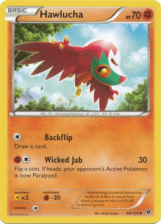 Hawlucha 48/124 Uncommon - Pokemon XY Fates Collide Card