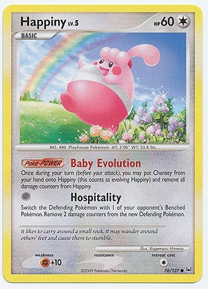 Pokemon Platinum Edition Common Card - Happiny 76/127