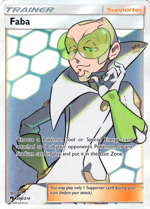 Faba - 208/214 - Sun & Moon: Lost Thunder Full Art Ultra Rare