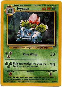 Pokemon Basic Uncommon Card - Ivysaur 30/102