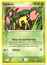 Pokemon EX Unseen Forces Common Card - Sunkern 76/115