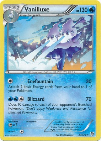 Vanilluxe 37/135 - Pokemon Plasma Storm Rare Card