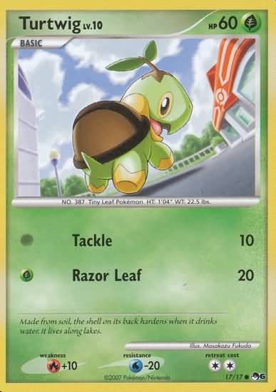 Pokemon POP Series 6 Promo Card Turtwig 17/17 Common