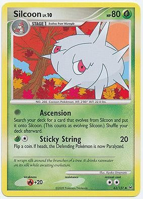 Pokemon Platinum Edition Uncommon Card - Silcoon 63/127