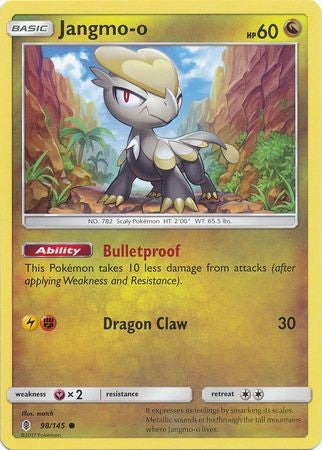Jangmo-o 98/145 Common - Pokemon Sun & Moon Guardians Rising Card