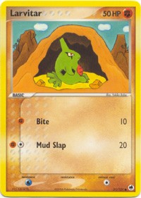Pokemon EX Dragon Frontiers - Larvitar (Fighting) Card