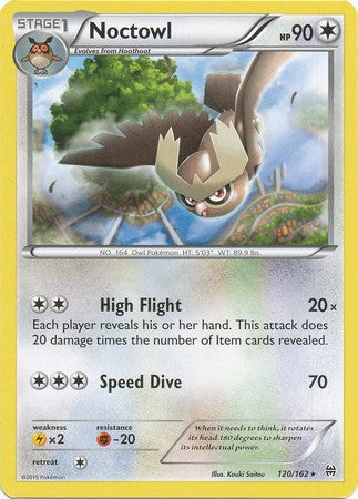 Noctowl 120/162 Rare - Pokemon XY Break Through Card