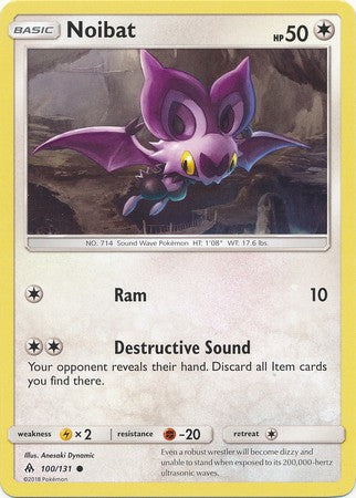 Noibat 100/131 Common - Pokemon Sun & Moon Forbidden Light Card