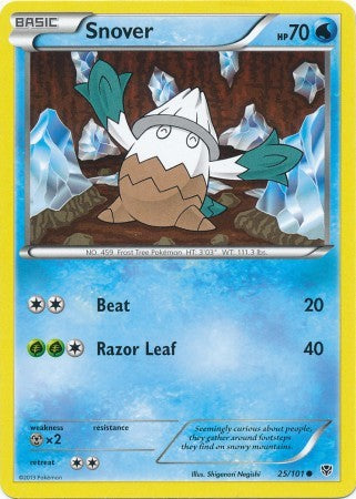 Snover 25/101 - Pokemon Plasma Blast Common Card
