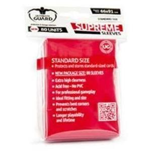 Ultimate Guard Supreme Standard Sized Sleeves - Red (80 Card Sleeves)