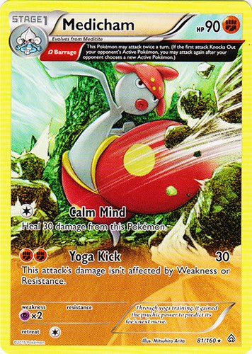 Medicham 81/160 - Rare Pokemon XY Primal Clash Card