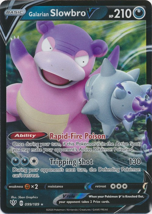 Galarian Slowbro V - 099/189 Pokemon » SWSH Darkness Ablaze Ultra Rare