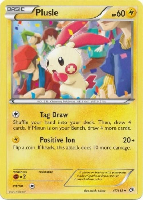 Plusle 47/113 - Pokemon Legendary Treasures Uncommon Card