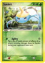 Pokemon EX Deoxys Common Card - Surskit 78/107