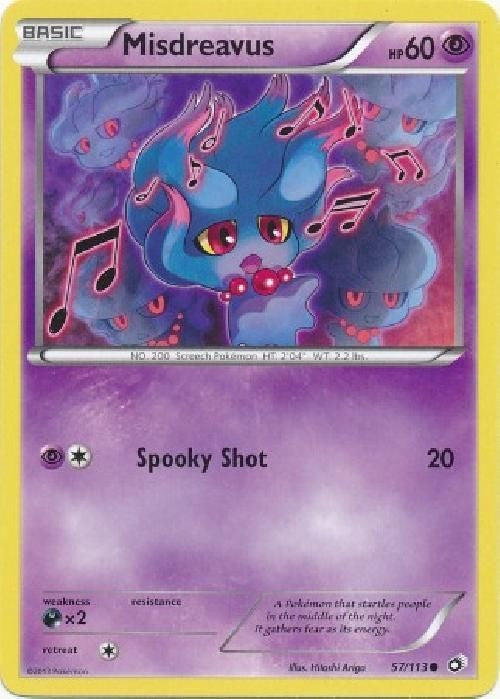 Misdreavus 57/113 - Pokemon Legendary Treasures Common Card