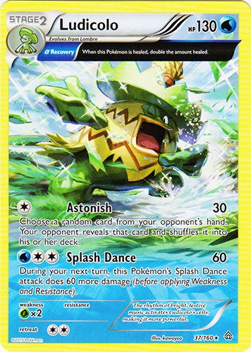 Ludicolo 37/160 - Rare Pokemon XY Primal Clash Card
