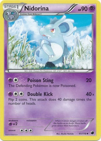 Nidorina 41/116 - Pokemon Plasma Freeze Uncommon Card
