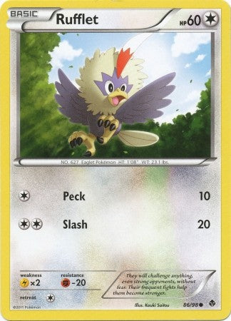 Pokemon Emerging Powers Common Card - Rufflet 86/98