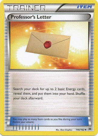 Professor's Letter 146/162 Uncommon - Pokemon XY Break Through Card