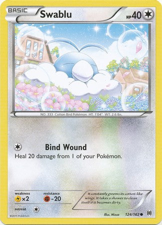 Swablu 124/162 Common - Pokemon XY Break Through Card