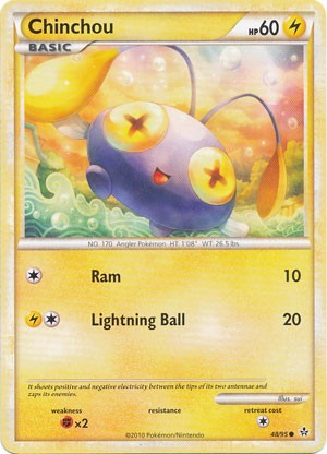 Pokemon Card HS Unleashed Single Card Common Chinchou 48/95