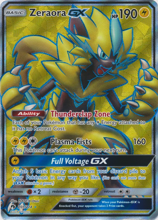 Zeraora GX - 201/214 - Sun & Moon: Lost Thunder Full Art Ultra Rare