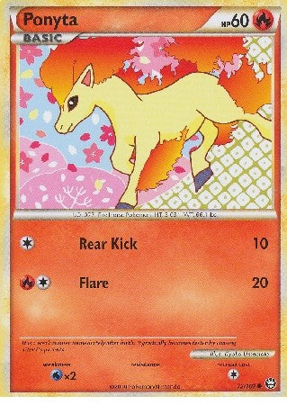 Pokemon Card HS Triumphant Ponyta Common 72/102