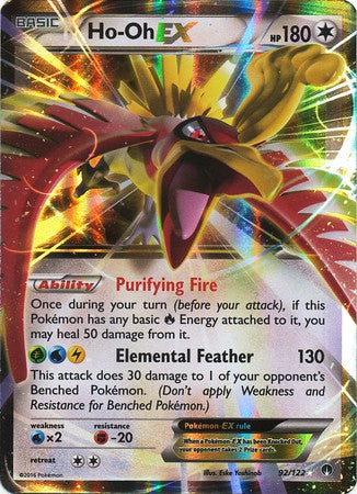 Ho-Oh EX 92/122 Ultra Rare - Pokemon XY Breakpoint Card