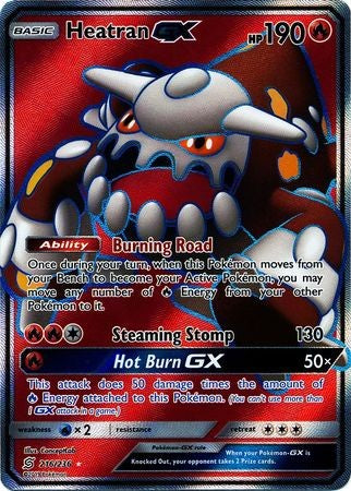 Heatran GX - 216/236 - Full Art Ultra Rare Sun & Moon: Unified Minds