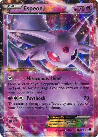 Espeon EX 52/122 Ultra Rare - Pokemon XY Breakpoint Card