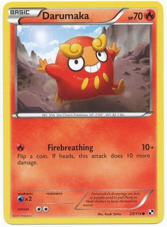 Pokemon Black & White Darumaka 23/114 Common Card