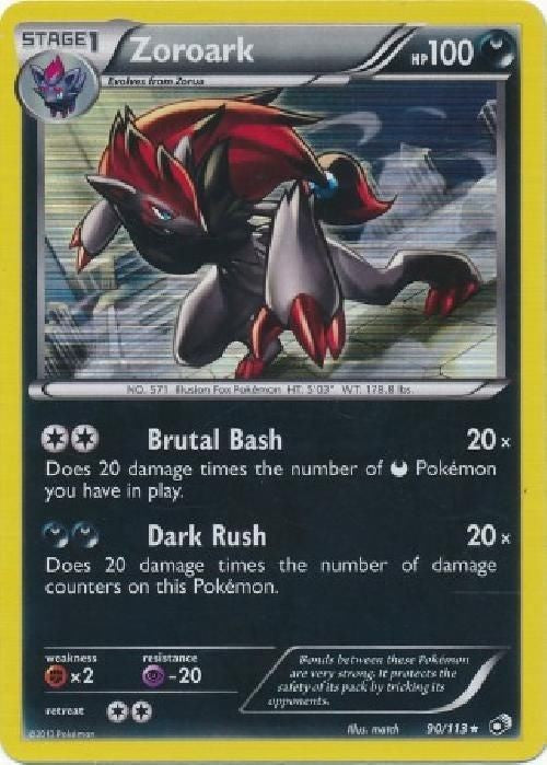 Zoroark 90/113 - Pokemon Legendary Treasures Holo Rare Card