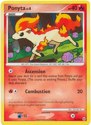 Pokemon Platinum Arceus Single Card Uncommon Ponyta 46/99