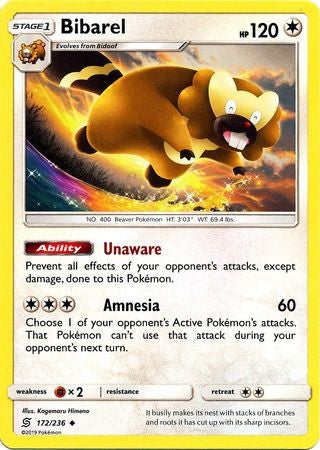 Bibarel - 172/236 - Uncommon Sun & Moon: Unified Minds