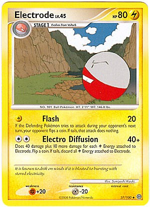 Pokemon Diamond and Pearl Stormfront Card - Electrode (U)