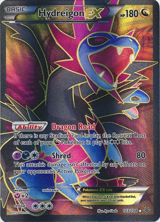 Hydreigon EX 103/108 Full Art - Pokemon XY Roaring Skies Card