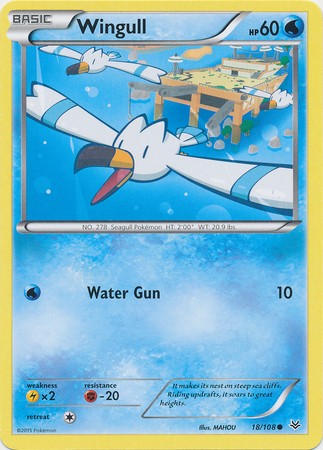 Wingull 18/108 Common - Pokemon XY Roaring Skies Card