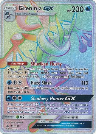 Greninja GX 133/131 Hyper Rare - Pokemon Sun & Moon Forbidden Light Card