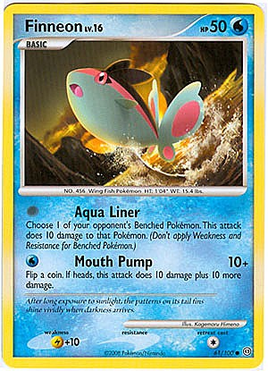 Pokemon Diamond and Pearl Stormfront Card - Finneon (C)