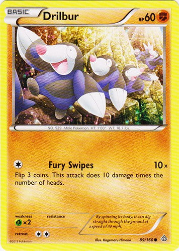Drilbur 89/160 - Common Pokemon XY Primal Clash Card