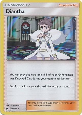 Diantha 105/131 Holo Rare - Pokemon Sun & Moon Forbidden Light Card