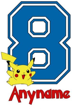 Pokemon 10 Personalized Kids Pikachu Short Sleeve T-Shirt