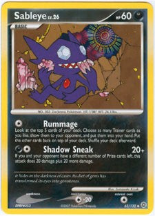 Pokemon Secret Wonders Uncommon Card - Sableye 63/132