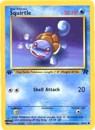 Pokemon Team Rocket Common Card - Squirtle 68/82