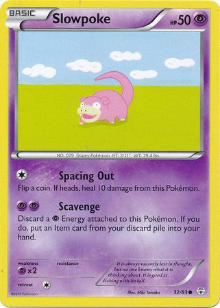 Slowpoke 32/83 Common - Pokemon Generations Card