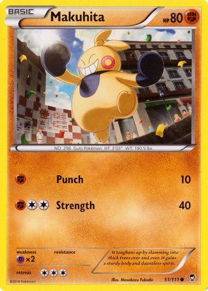 Makuhita 51/111 - Pokemon XY Furious Fists Card