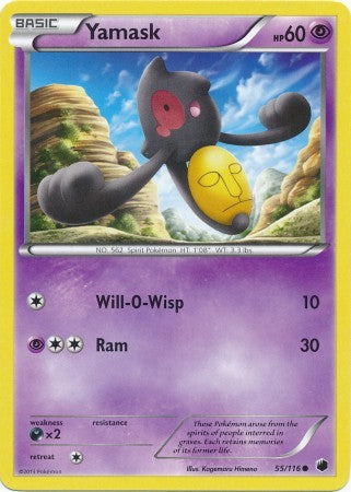 Yamask 55/116 - Pokemon Plasma Freeze Common Card